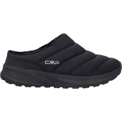 CMP Hertys Slipper nero (U901) 41 - Hausschuhe für Herren mit warmem Kunstfell-Innenfutter und herausnehmbarer Einlegesohle für optimalen Komfort und Pflege. Ideal für entspannte Momente und spontane Ausflüge.