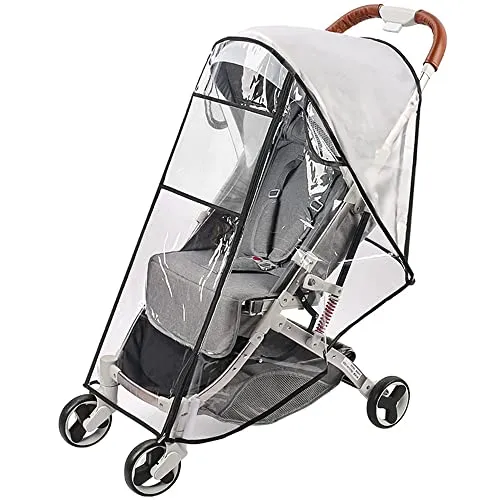 Roysmart Universal Regenschutz für Kinderwagen, Regenverdeck Regenhaube für Buggy - Einfache Montage an jedem Kinderwagen- Gute Luftzirkulation