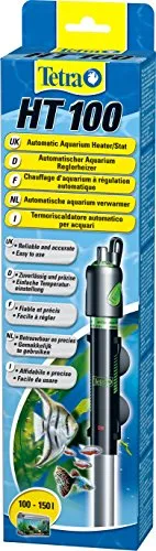 Tetra HT100 Heizer für Aquarien 100-150 L - Leistungsstarker Aquarienheizer mit benutzerfreundlichem Temperatureinstellknopf für präzise Temperaturregelung von 19 °C bis 31 °C. Ideal für Heiz- und Kühlvorrichtungen in Aquarien.