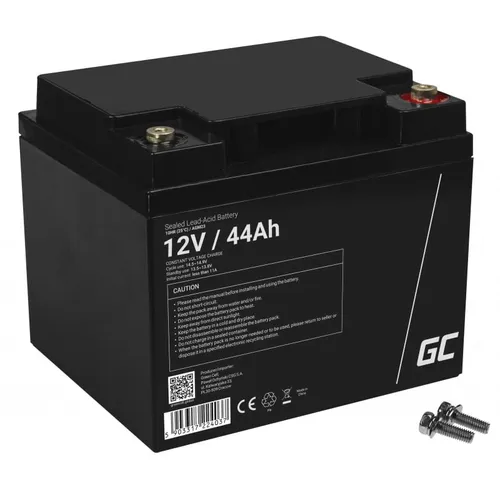 GreenCell AGM Battery 12V 44Ah - Zuverlässige Versorgungsbatterie - Garten & Elektrobedarf: Hochleistungs AGM-Batterie mit 44Ah, ideal für Stromerzeugung und zuverlässige Energieversorgung.