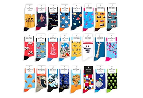 Socken mit berühmten Motiven - Unisex für Größe 36-45 - Stylische Socken mit einzigartigen Designs für jeden Anlass. Komfortabler Sitz und klimaregulierende Eigenschaften sorgen für ein angenehmes Tragegefühl. Perfekt als Geschenk oder für den eigenen Spaß!