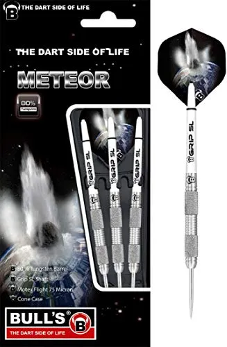 Bull's Meteor Mt9 Steel Dart 25g, Silber/Weiß,
