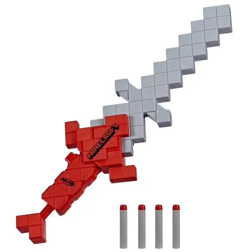 NERF Minecraft Heartstealer Spielzeug Schwert, Blast Darts, inklusive 4 Elite Fo