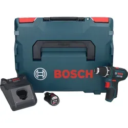 Bosch GSR 12V-15 Akku Bohrschrauber - Kompakter 12V Akkuschrauber mit 30 Nm Drehmoment, ideal für präzise Bohr- und Schraubanwendungen, inklusive 2,0 Ah Akku und Ladegerät.