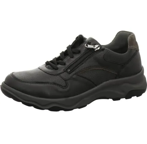 Waldläufer Adult H-Max Wanderschuhe schwarz Gr. 46½ - Echtleder Wanderschuhe für Erwachsene, ideal für komfortable Wanderungen und lange Spaziergänge.