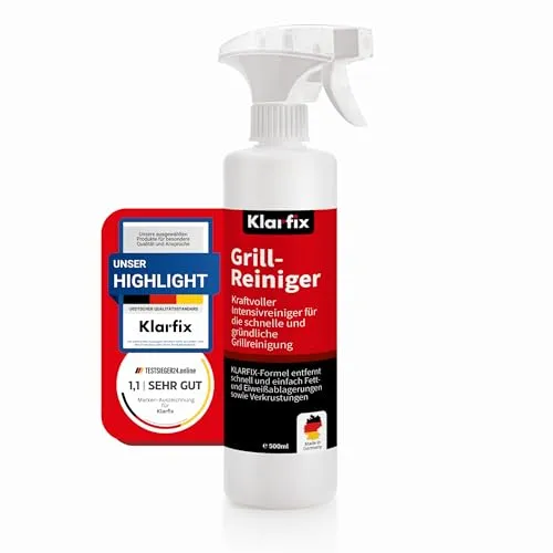 Grillreiniger 500 ml – kraftvoller Grillrost Reiniger für Gas-, Elektro- & Holzkohlegrill | grill grate cleaner für hartnäckige Rückstände | effektiver cleaner for outdoor grill