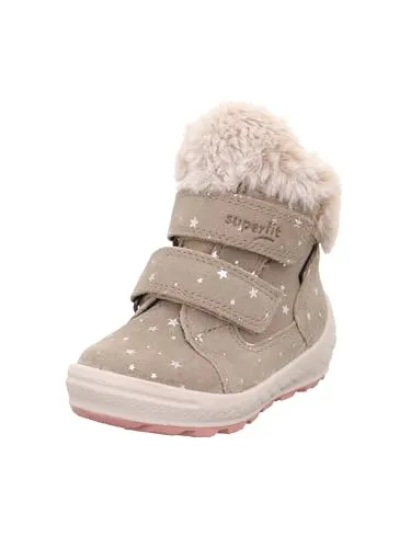 Superfit Baby Mädchen GROOVY Gore-Tex Stiefel - Beige 4000, warm gefüttert - Baby Stiefel für Mädchen, mit kuscheligem Plüschkragen und stark profilierter Sohle für optimalen Halt und Schutz vor Kälte und Schnee.