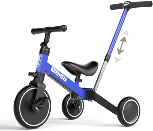 Kinder Laufrad Dreirad ab 1 Jahr höhenverstellbar Blau