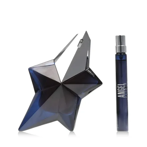 Mugler Angel Elixir EDP nachfüllbar 50 ml + EDP MINI nachfüllbar 10 ml - Entdecken Sie den blumig-fruchtigen Gourmand-Duft Angel Elixir von Mugler, ideal für jeden Anlass. Mit seinen einzigartigen Noten bietet er ein unvergessliches Dufterlebnis voller Raffinesse.