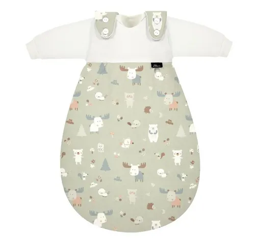 Alvi® Babyschlafsack ALVI Baby-Mäxchen - Original 3-teilig Jersey Baby Forest Größe 74 - Original ALVI Baby-Mäxchen, 3-teilig, mit mitwachsendem Außensack und 2 Innensäcken. Ideal für Strampelfreiheit und variabel in der Größe. Aus kuscheligem Baumwoll-Jersey, maschinenwaschbar bis 60°. Perfekt für süße Träume!