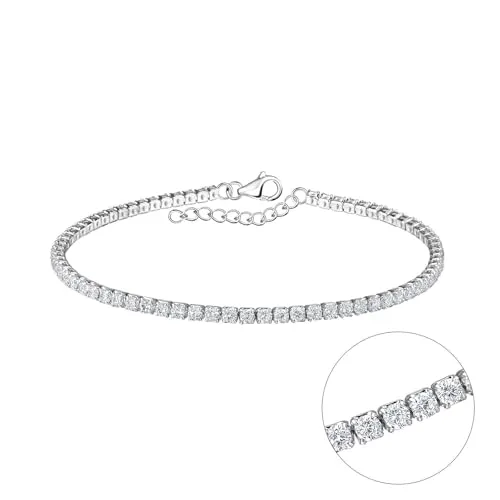 MONKIMAU - elegantes Design Armband - Armreif, Armketten, Armkette, Filigranes Armband, 925 Sterling Silber, für Damen, Frauen und Mädchen - hypoallergen & nickelfrei, verstellbar