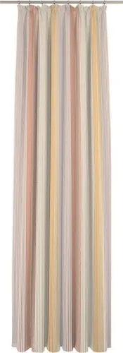 Vorhang terra mit Streifen und Faltenband - 300x145 cm - Gardinen & Vorhänge, eleganter Terra-Farbton mit Streifen für stilvolles Wohnen, inklusive Faltenband für einfaches Aufhängen.