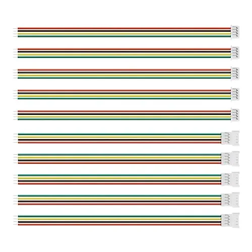 VGOL 20 Paar JST Verbindungskabel 4-polig Micro JST 1,25 mm Pitch Stecker Buchse Adapter Kabel Verlängerungskabel mit 10 cm Draht für Mini RC Hubschrauber LED Streifen