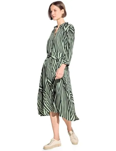 Cecil Damen Viskose Kleid in grün von CECIL