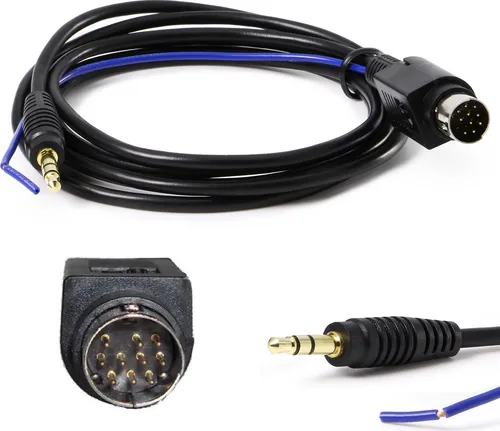 AUX IN Adapter Kabel Jack MP3 3,5mm Klinke Stecker passend für Audi VW Seat Skoda