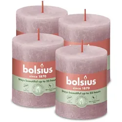 Rustik Stumpenkerzen 80/68 mm in pink von Bolsius