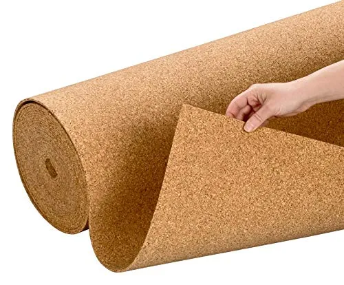 Rollenkork für Pinnwand und Memoboard | 10 m lang | 1 m breit | 5mm dick | Kork für Pinnwände | hochverdichtet | Kork-Pinwand selbst gestalten | DIY