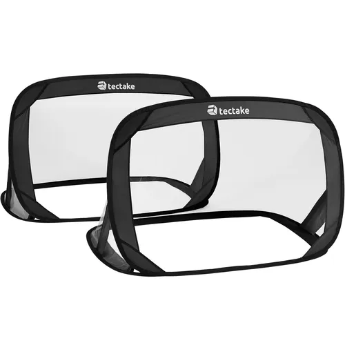 tectake® 2er-Set Pop-up Fußballtor - Selbstentfaltend für Spaß überall - Fußballtore im 2er Set, schnell einsatzbereit dank biegsamer Fiberglasstangen, perfekt für spontane Spiele im Garten oder Park.