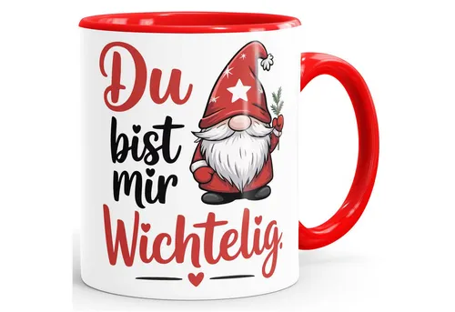 SpecialMe Tasse Tasse Weihnachten Wichtel Zwerg Spruch Botschaft Geschenkidee Freunde, Keramik