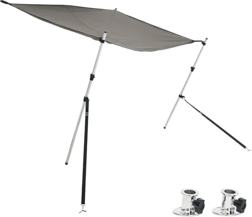 vidaXL T-Top-Beschattungsverlängerung Anthrazit 174x205x(115-194) cm - Kleintierkäfige: Hochwertige T-Top-Beschattungsverlängerung aus UV-beständigem, wasserfestem Polyester für optimalen Sonnenschutz auf Booten, stabiler Aluminiumrahmen und einfache Anpassung der Höhe.