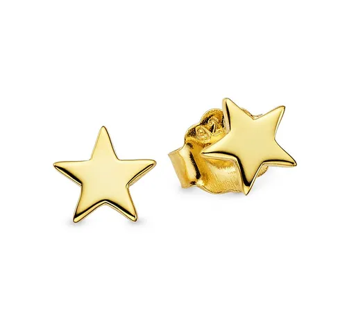 Bruno Banani Paar Ohrstecker Schmuck Geschenk Ohrschmuck Stern gelbgoldfarben vergoldet