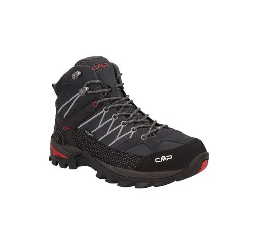 CMP Rigel Mid Trekking Shoes Waterproof - Knöchelhohe Wanderschuhe in Schwarz, EU 44 - Wasserdichte Wanderschuhe mit griffiger Sohle, ideal für lange Wanderungen. Hoher Komfort und optimale Unterstützung für Ihre Abenteuer im Freien!