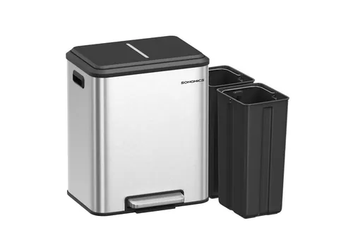 SONGMICS Mülleimer 2 x 15 L für Küche von SONGMICS