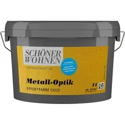 Schöner Wohnen Metall-Optik glänzend Gold 1 l
