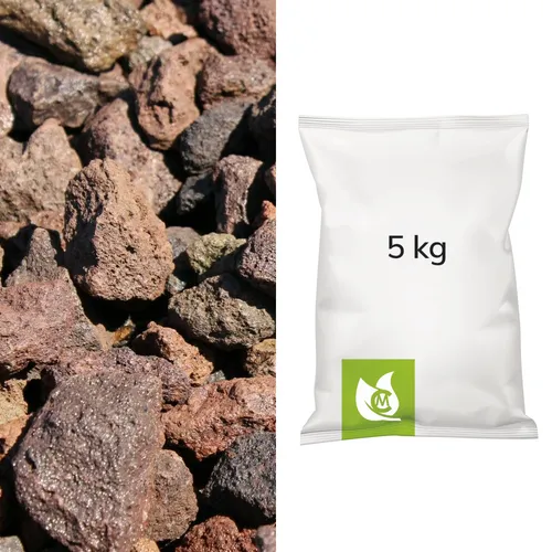 Lavamulch rot/braun, Körnung 32/56mm, 5 kg im Sack