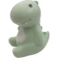 Dekohelden24 Sparfigur Spartier Spardose Sparbüchse Dekodinosaurier mit Sparfunktion aus Keramik in Grün L/B/H 10 x 13 x 16 cm