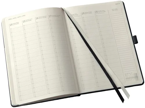 Sigel Buchkalender C2618, Conceptum 2026 - A4 Wochenplaner mit 1 Woche = 2 Seiten, viertelstündlicher Zeiteinteilung und nachhaltigem Papier, ideal für präzise Planung.