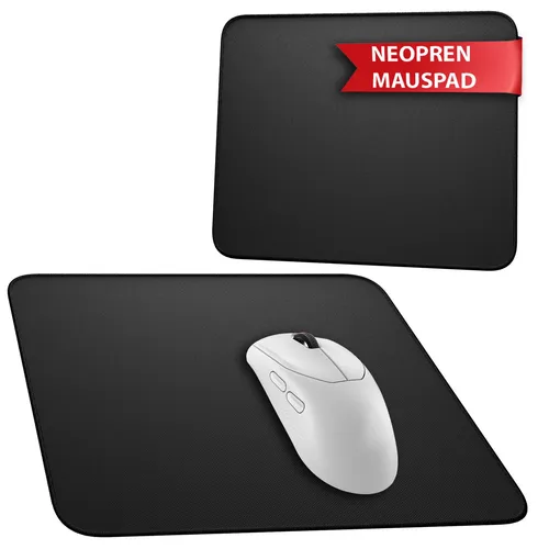 Mauspad Schreibtischunterlage schwarz Office Maus Pad Neopren Gaming Mouspad