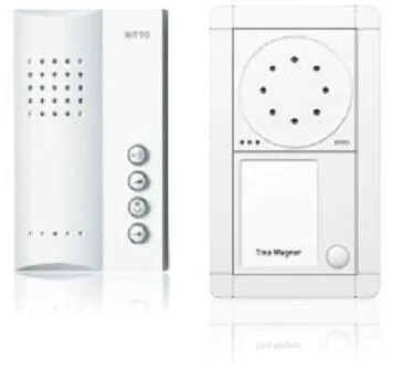 Ritto Portier Audio-Set Freisprechstelle, 1 Wohneinheit, weiß (RGE1891370) - Haus-Alarmanlagen: Hochwertige Audio-Türsprechanlage mit Freisprechfunktion, ideal für Einfamilienhäuser, inklusive Türstation und Tastenmodul für einfache Bedienung.