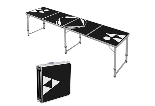 furnicato Campingtisch klappbar höhenverstellbar 240x60 cm - Praktischer, höhenverstellbarer Klapptisch für Camping, Picknick und mehr. Mit leichtem Aluminiumrahmen, wasserfest und bis 20 kg belastbar. Ideal für spontane Outdoor-Aktivitäten!
