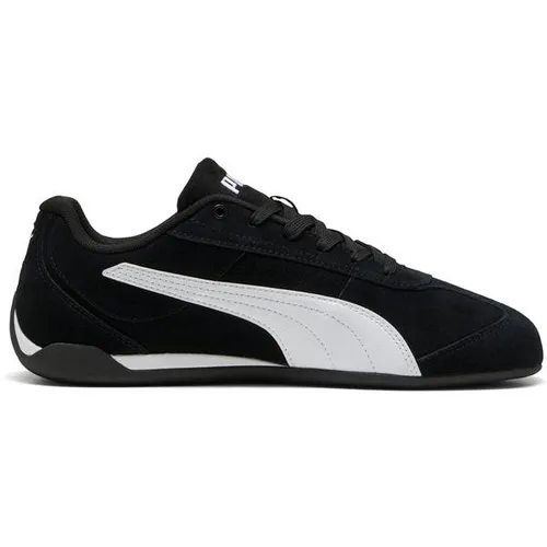 PUMA REPLICATCH SD Sneaker - Sportlich und Bequem in Schwarz (Gr. 42,5) - Stylische PUMA Sneaker mit hochwertigem Leder-Obermaterial und leicht profilierter Gummilaufsohle für optimalen Komfort im Alltag. Ideal für sportliche Aktivitäten und den lässigen Look.