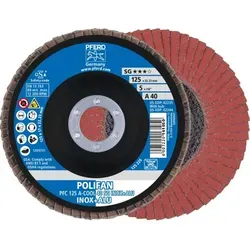 Fächerschleifscheibe A-cool Sg Gewölbt 125mm K40 Pferd