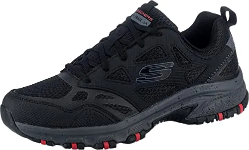 Skechers Herren Hillcrest Sneaker Schwarz 44 EU - Herren-Sneaker mit gepolsterter Innensohle aus Memory-Schaum für optimalen Komfort und flexible Gummi-Traktions-Laufsohle für sicheren Halt.