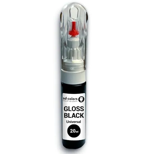 SD Colors Lackstift Universal glänzend schwarz 20 ml zur Reparatur von Steinschlägen Kratzern Auto Motorrad Alufelgen