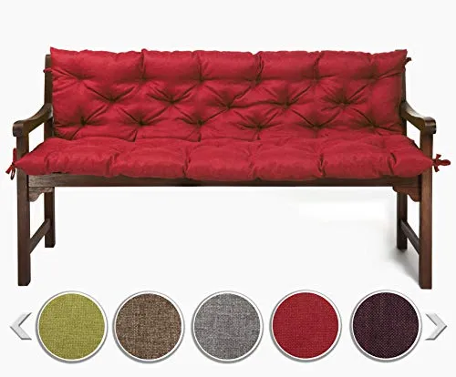 sunnypillow Bankauflage Stuhlkissen 110 x 40 x 40 cm in rot von sunnypillow