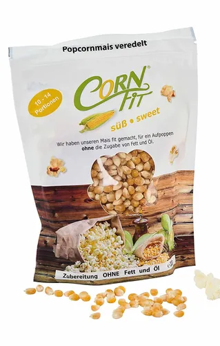  1kg= 18,72€) CORNFIT Popcornmais 320g (süß von Madavanilla
