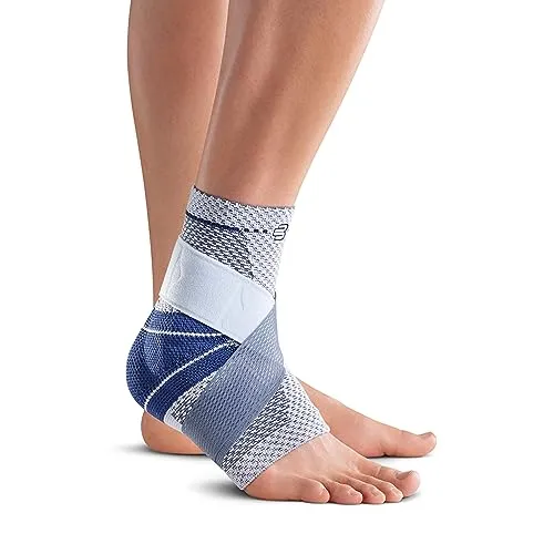 BAUERFEIND MalleoTrain Plus Knöchelbandage, Titan (links) - Atmungsaktive Knöchelbandage aus leichtem Strickmaterial. Ideal für den täglichen Gebrauch und maschinenwaschbar. Erhältlich für links oder rechts in eleganter Titanfarbe.