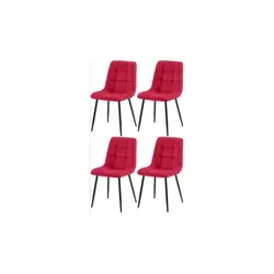 CLP 4er Set Esszimmerstühle Antibes in rot von CLP