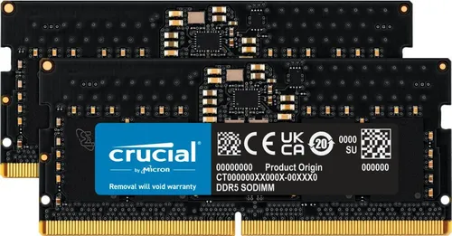Crucial CT2K8G56C46S5 DDR5-RAM - 2 x 8GB, 5600 MHz SO-DIMM RAM für blitzschnelle Performance und verbesserte Multitasking-Fähigkeiten in Ihrem PC.
