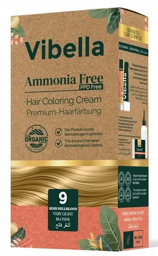 Vibella Haarfärbecreme Nr. 9 Sehr Hellblond – Premium-Haarfärbung