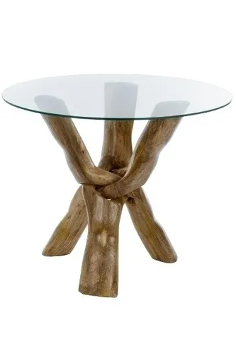 Faltbarer Couchtisch Sharika 60 x 60 cm mit Glasplatte von Roller