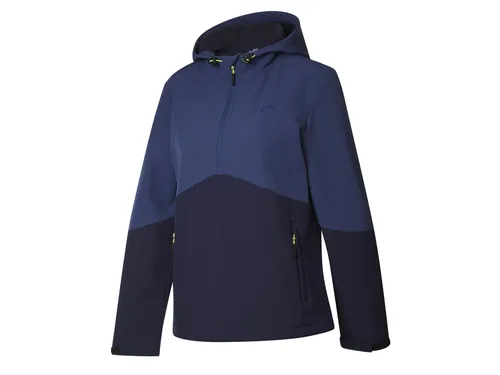 CRIVIT Damen Softshelljacke Halfzip Outdoor Web (Navy, XS(32/34))