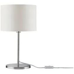 Paulmann Tessa 70923 Tischlampe LED E14 40W Creme - Tischleuchte aus der Tessa Serie mit cremefarbenem Stoffschirm, ideal für stimmungsvolle Beleuchtung in Wohn-, Schlaf- oder Esszimmer.