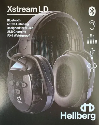 Hellberg SAFETY Xstream LD - Elektronischer Kapselgehörschutz mit Bluetooth - Kopfhörer mit hochwertigem Gehörschutz und Musikstreaming-Funktion, ideal für sichere und entspannte Arbeitsumgebungen.