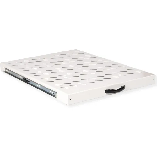 ROLINE 19-Zoll Fachboden ausziehbar 1 HE, grau - Praktischer Fachboden für 19-Zoll Netzwerkschränke, ausziehbar und mit einer Tragkraft von 25 kg. Ideal für die strukturierte Aufbewahrung von Geräten und Zubehör.