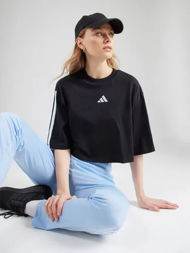 adidas Sportswear T-Shirt W 3S SJ TLR T schwarz S - Sportliches Damen T-Shirt aus 100% Baumwolle, ideal für Freizeit und Sport, bauchfreier Schnitt für einen modernen Look.